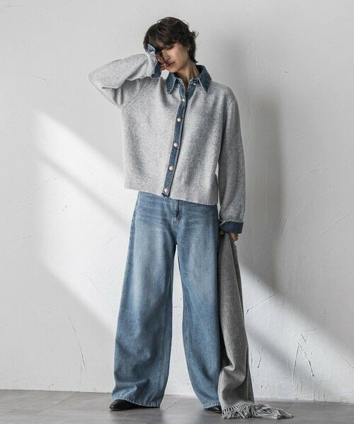 MAYSON GREY / メイソングレイ ニット・セーター | デニムレイヤード風カーディガン≪手洗い可能≫ | 詳細6