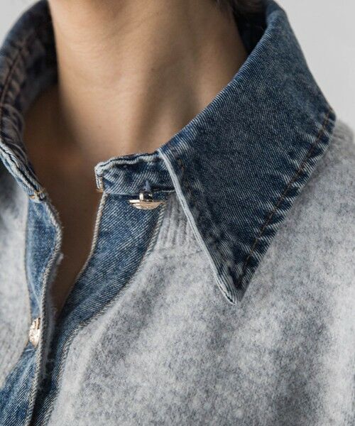 MAYSON GREY / メイソングレイ ニット・セーター | デニムレイヤード風カーディガン≪手洗い可能≫ | 詳細8
