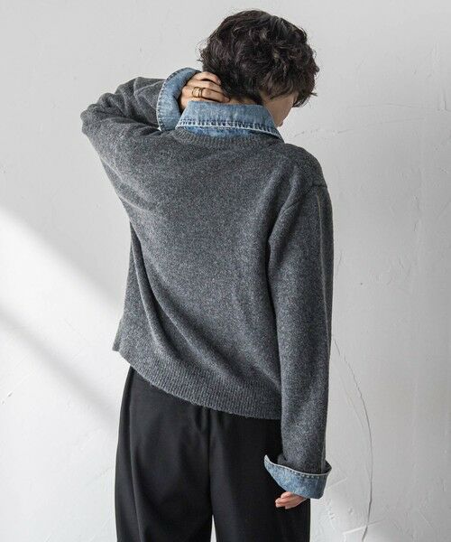 MAYSON GREY / メイソングレイ ニット・セーター | デニムレイヤード風カーディガン≪手洗い可能≫ | 詳細14