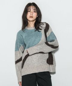 【WEB限定】マーブルニット≪手洗い可能≫