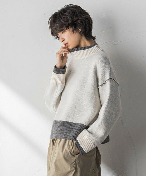 MAYSON GREY / メイソングレイ ニット・セーター | 【WEB限定】ハイネック配色ニット≪手洗い可能≫ | 詳細2