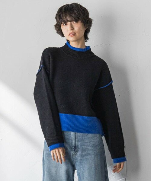 MAYSON GREY / メイソングレイ ニット・セーター | 【WEB限定】ハイネック配色ニット≪手洗い可能≫ | 詳細8