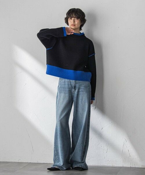 MAYSON GREY / メイソングレイ ニット・セーター | 【WEB限定】ハイネック配色ニット≪手洗い可能≫ | 詳細12