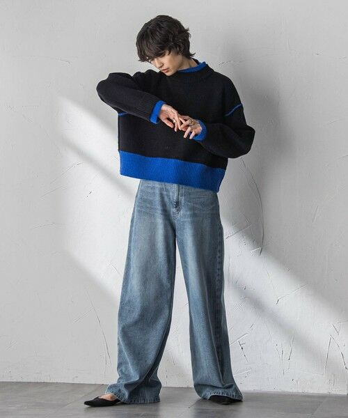 MAYSON GREY / メイソングレイ ニット・セーター | 【WEB限定】ハイネック配色ニット≪手洗い可能≫ | 詳細15
