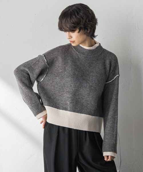MAYSON GREY / メイソングレイ ニット・セーター | 【WEB限定】ハイネック配色ニット≪手洗い可能≫ | 詳細16