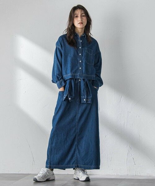 MAYSON GREY / メイソングレイ ロング・マキシ丈ワンピース | デニムバンドカラーシャツワンピース | 詳細6