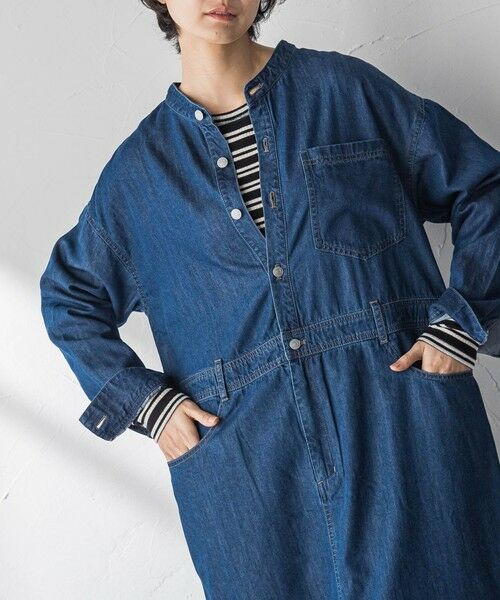 MAYSON GREY / メイソングレイ ロング・マキシ丈ワンピース | デニムバンドカラーシャツワンピース | 詳細4