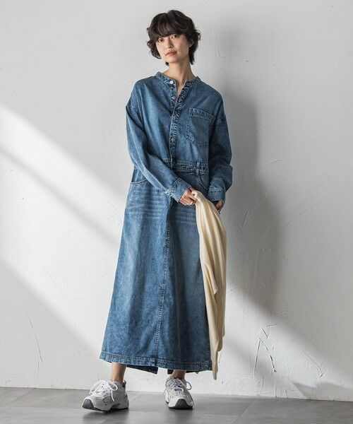 MAYSON GREY / メイソングレイ ロング・マキシ丈ワンピース | デニムバンドカラーシャツワンピース | 詳細7