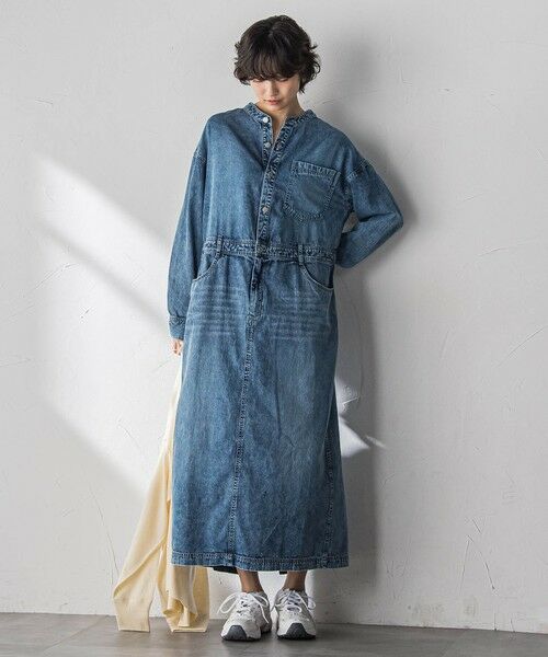MAYSON GREY / メイソングレイ ロング・マキシ丈ワンピース | デニムバンドカラーシャツワンピース | 詳細8
