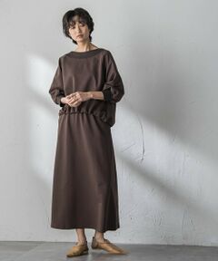 MAYSON GREY / メイソングレイ ロング・マキシ丈ワンピース | ボートネックドロストヘムスカートセットアップ