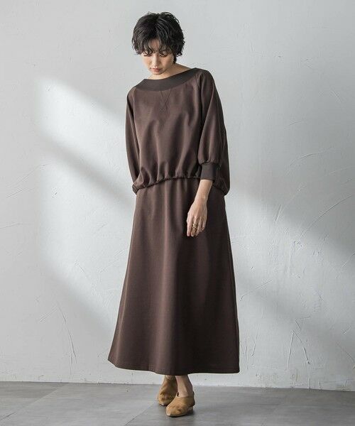 MAYSON GREY / メイソングレイ ロング・マキシ丈ワンピース | ボートネックドロストヘムスカートセットアップ | 詳細7