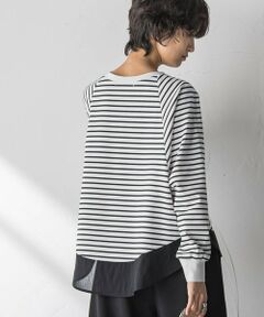 MAYSON GREY / メイソングレイ カットソー | ポンチローマラウンドヘムドッキングプルオーバー