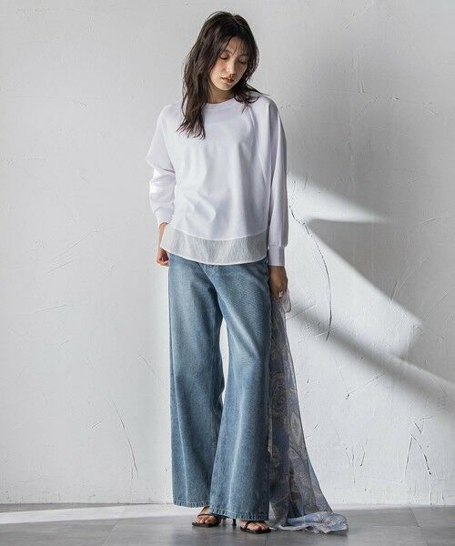 MAYSON GREY / メイソングレイ カットソー | ポンチローマラウンドヘムドッキングプルオーバー | 詳細4