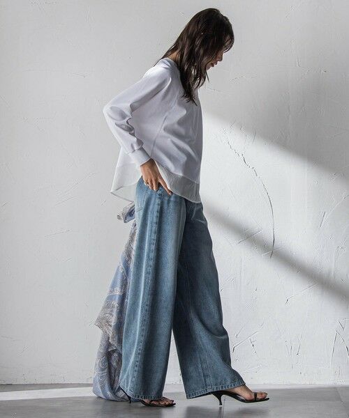 MAYSON GREY / メイソングレイ カットソー | ポンチローマラウンドヘムドッキングプルオーバー | 詳細6