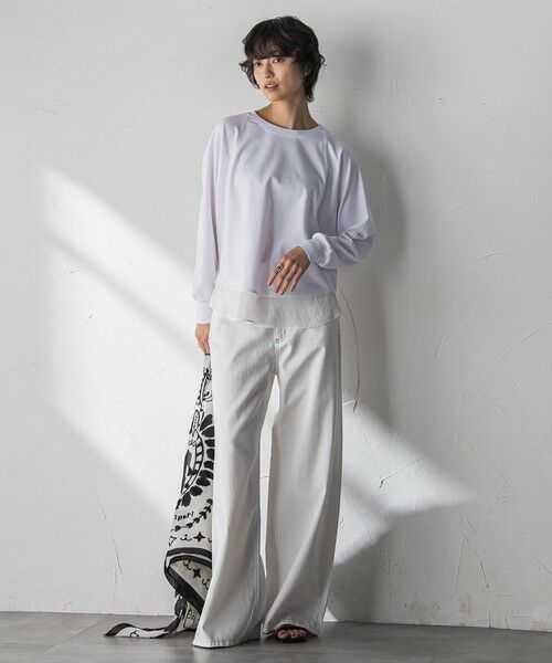 MAYSON GREY / メイソングレイ カットソー | ポンチローマラウンドヘムドッキングプルオーバー | 詳細7