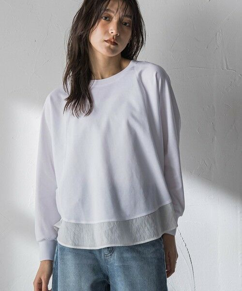 MAYSON GREY / メイソングレイ カットソー | ポンチローマラウンドヘムドッキングプルオーバー | 詳細1