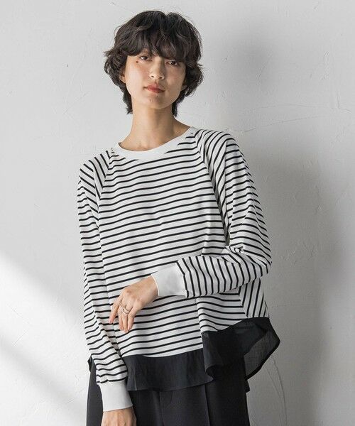 MAYSON GREY / メイソングレイ カットソー | ポンチローマラウンドヘムドッキングプルオーバー | 詳細11