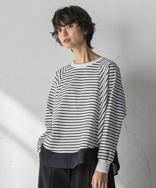 MAYSON GREY / メイソングレイ カットソー | ポンチローマラウンドヘムドッキングプルオーバー | 詳細12