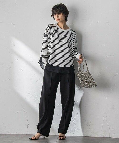 MAYSON GREY / メイソングレイ カットソー | ポンチローマラウンドヘムドッキングプルオーバー | 詳細13