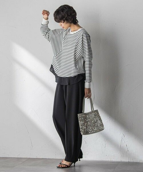 MAYSON GREY / メイソングレイ カットソー | ポンチローマラウンドヘムドッキングプルオーバー | 詳細14