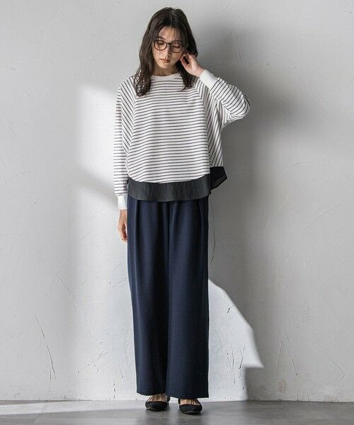 MAYSON GREY / メイソングレイ カットソー | ポンチローマラウンドヘムドッキングプルオーバー | 詳細22