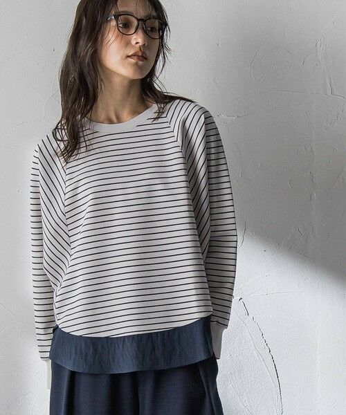 MAYSON GREY / メイソングレイ カットソー | ポンチローマラウンドヘムドッキングプルオーバー | 詳細20