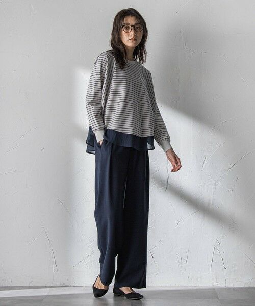 MAYSON GREY / メイソングレイ カットソー | ポンチローマラウンドヘムドッキングプルオーバー | 詳細23