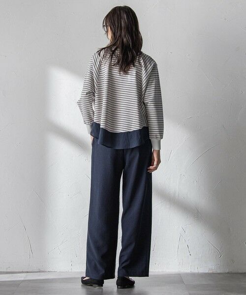 MAYSON GREY / メイソングレイ カットソー | ポンチローマラウンドヘムドッキングプルオーバー | 詳細25