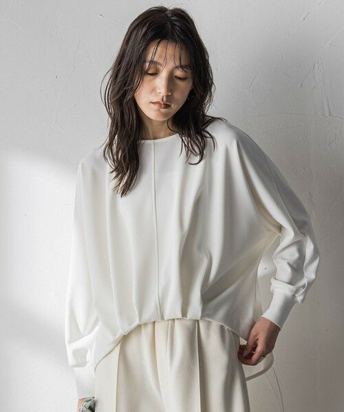 MAYSON GREY / メイソングレイ カットソー | “ 叶える ” タックヘムドルマンショートプルオーバー | 詳細1