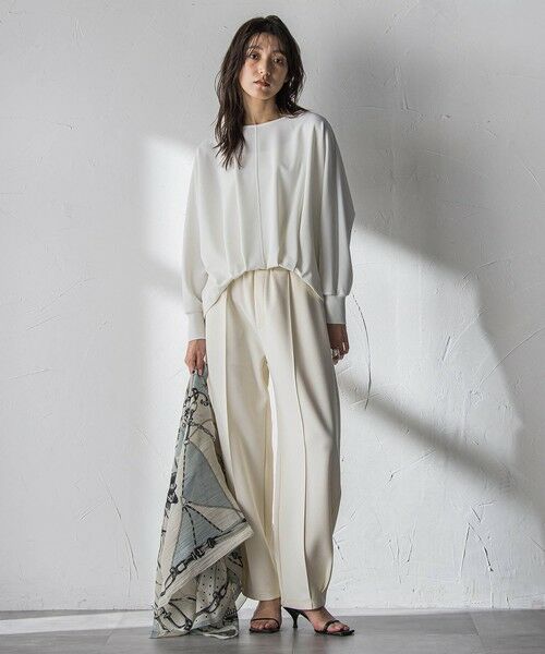 MAYSON GREY / メイソングレイ カットソー | “ 叶える ” タックヘムドルマンショートプルオーバー | 詳細4