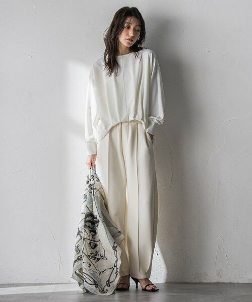 MAYSON GREY / メイソングレイ カットソー | “ 叶える ” タックヘムドルマンショートプルオーバー | 詳細5