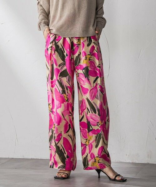 MAYSON GREY / メイソングレイ その他パンツ | IPEKERフラワープリントイージーワイドパンツ（ピンク系その他）