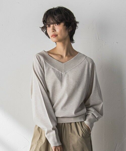 MAYSON GREY / メイソングレイ ニット・セーター | LEVITA Vネックドルマンニットプルオーバー | 詳細1