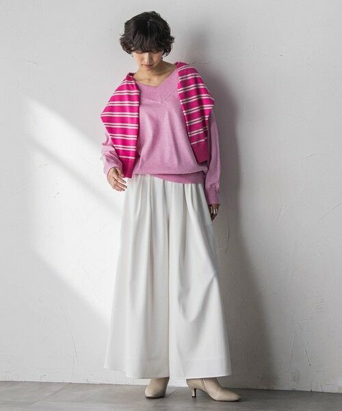 MAYSON GREY / メイソングレイ ニット・セーター | LEVITA Vネックドルマンニットプルオーバー | 詳細12