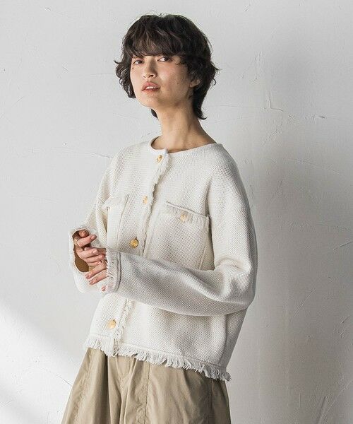 MAYSON GREY / メイソングレイ テーラードジャケット | デニムライクニットジャケット | 詳細2