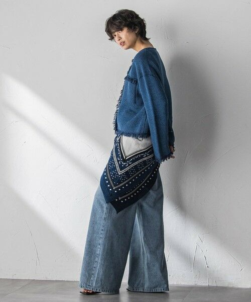 MAYSON GREY / メイソングレイ テーラードジャケット | デニムライクニットジャケット | 詳細13