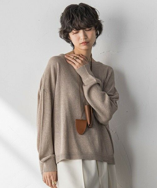 MAYSON GREY / メイソングレイ ニット・セーター | ペーパーブレンドルーズニットプルオーバー（キャメル）