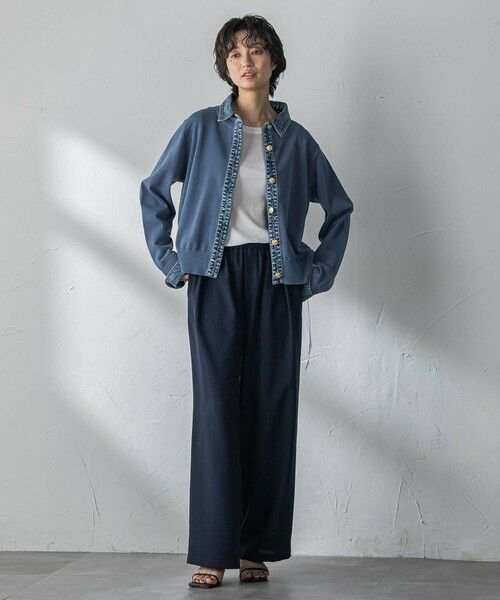 MAYSON GREY / メイソングレイ カーディガン・ボレロ | デニムレイヤード風ニットカーディガン | 詳細5