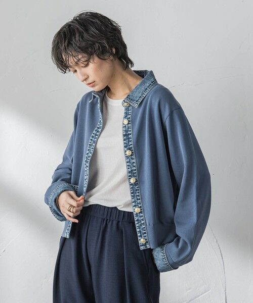 MAYSON GREY / メイソングレイ カーディガン・ボレロ | デニムレイヤード風ニットカーディガン | 詳細2
