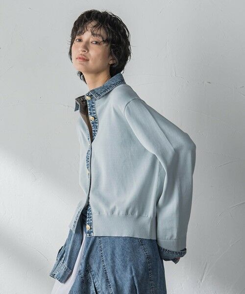 MAYSON GREY / メイソングレイ カーディガン・ボレロ | デニムレイヤード風ニットカーディガン | 詳細9