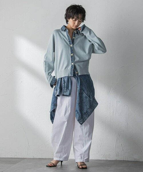 MAYSON GREY / メイソングレイ カーディガン・ボレロ | デニムレイヤード風ニットカーディガン | 詳細10