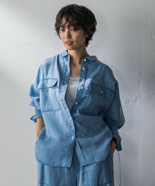 MAYSON GREY / メイソングレイ シャツ・ブラウス | 【40周年限定】カラーデニムドルマンシャツ | 詳細11