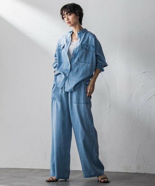 MAYSON GREY / メイソングレイ シャツ・ブラウス | 【40周年限定】カラーデニムドルマンシャツ | 詳細13