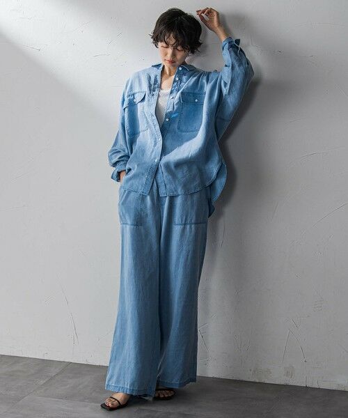 MAYSON GREY / メイソングレイ シャツ・ブラウス | 【40周年限定】カラーデニムドルマンシャツ | 詳細15