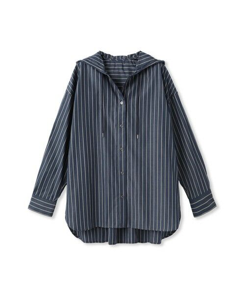 MAYSON GREY / メイソングレイ シャツ・ブラウス | ストライプフーディオーバーシャツ≪手洗い可能≫ | 詳細9