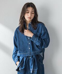 MAYSON GREY / メイソングレイ シャツ・ブラウス | ラウンドヘムデニムクロップドシャツ