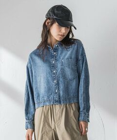 MAYSON GREY / メイソングレイ シャツ・ブラウス | ラウンドヘムデニムクロップドシャツ
