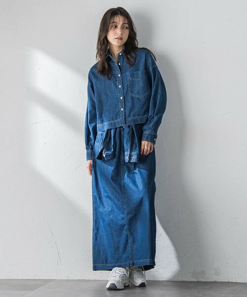 MAYSON GREY / メイソングレイ シャツ・ブラウス | ラウンドヘムデニムクロップドシャツ | 詳細5