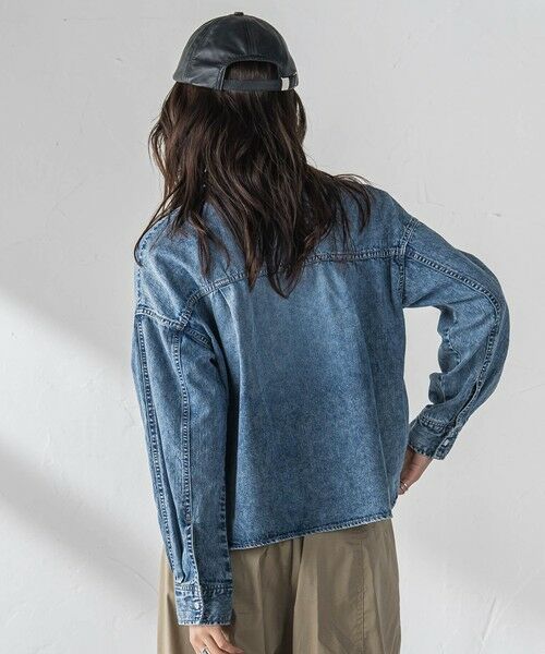 MAYSON GREY / メイソングレイ シャツ・ブラウス | ラウンドヘムデニムクロップドシャツ | 詳細9