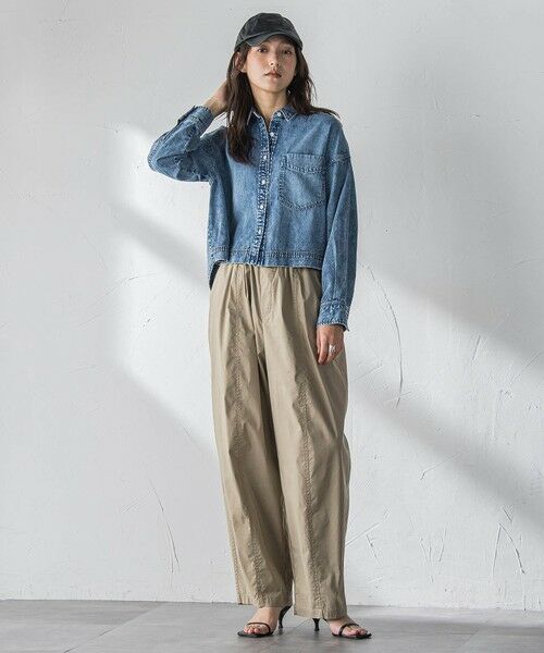 MAYSON GREY / メイソングレイ シャツ・ブラウス | ラウンドヘムデニムクロップドシャツ | 詳細10